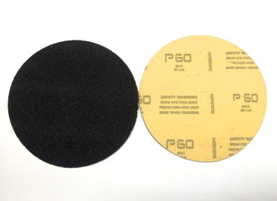 100PC 115mm Velcro Silicone Carbide Disc Pads 60 GRIT FREE BACKER