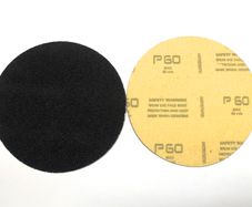 100PC 125mm Velcro Silicone Carbide Disc Pads 60 GRIT + FREE BACKER