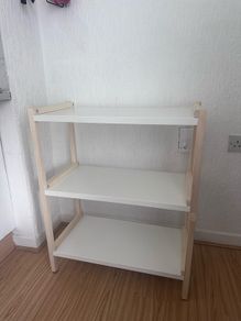 IKEA 3 Shelf Unit White and Birch