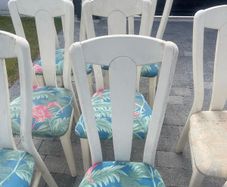 8 x solid wood chairs