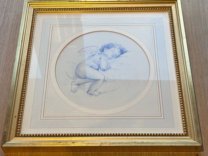 Framed Print titled "Cherub Sleeping"