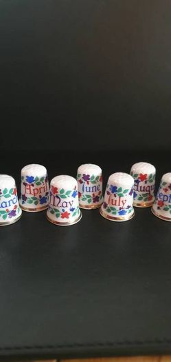 Collection of Emerald Isle Bone China Thimbles