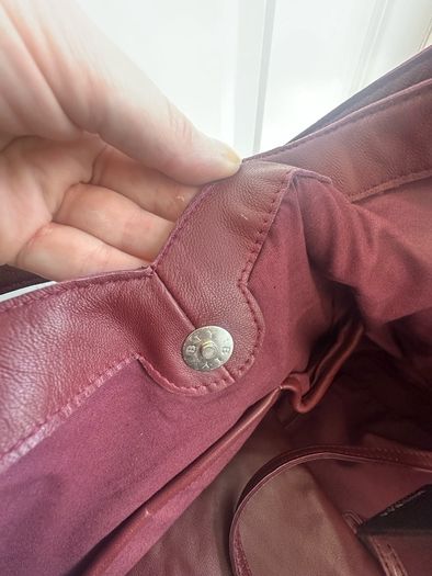 Burgundy leather bag from Muubaa