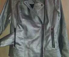 ladies / teens silver Lee Cooper biker jacket