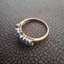 Vintage Gold Ring with Blue Atones Image 4