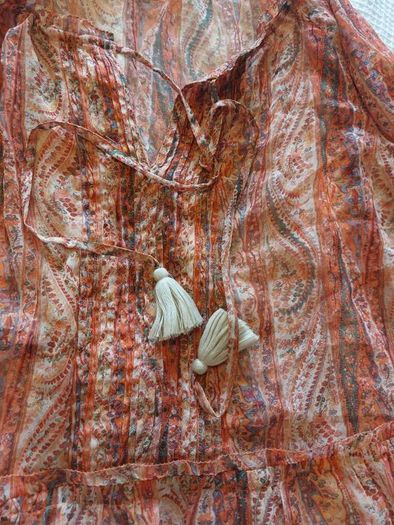 Orange Print Maxi Dress