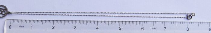 Vintage Sterling Silver 18 Pendant Necklace length 17" - 2g