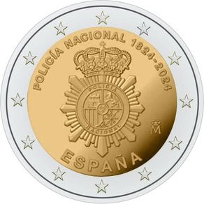 Spain 2 Euro Commemorative Coin 2024 - National Police Corps. Uncirculated.