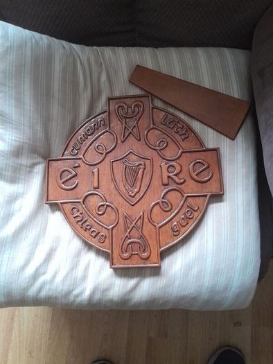 vintage carved g.a.a shield