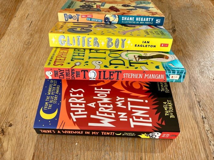 Funny Kids Books x4 - Glitter Boy, I Fell Down the Toilet and More (Ages 6 - 9)
