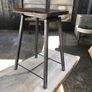 Handmade Industrial Walnut End Table Image 2