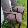 Set of 6 material covered Dining room Chairs. Image 3