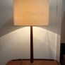Vintage teak and beech Turned wood table lamp c1970 Image 3