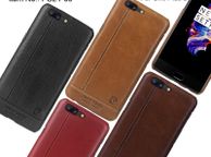 main image for ad Pierre Cardin Genuine Leather Cover Hard Back Case For One Plus 5