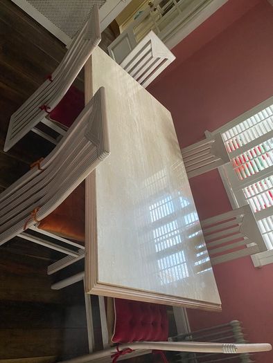 Marble Dinning Table + 8 Chairs