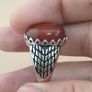 Genuine Red Agate Ring in 925 Sterling Silver Elegant Gemstone Jewelry Gift Image 3