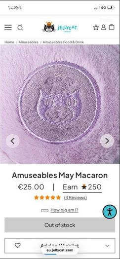 New JELLYCAT Max/ Mona/ May Macarons