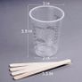 Epoxy Resin Mixing Cups, 50pcs 240ml/8oz Disposable Measuring Cups with 50pcs Wooden Stirring Sticks, Plastic Measuring Cups for Liquids, Mixing Resin, Paint, Pigment, Cooking (FREE POSTAGE) Image 2