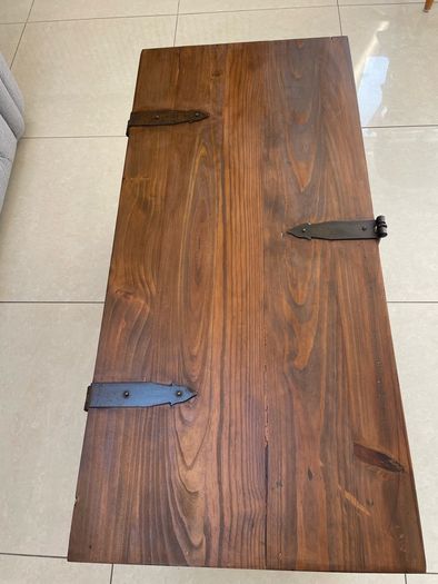 Rustic storage chest coffee table