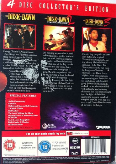 From Dusk Till Dawn Trilogy Boxset [Movie DVDx4]