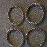 Silver Tone Stretch Bracelet Bangles X 4 Image 2