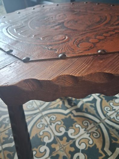 Unique carved vintage spanish table