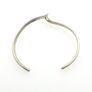 925 Vintage Sterling Silver Modernist Cuff Bangle Image 7