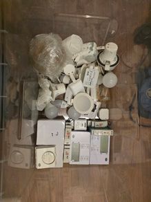 Thermostats  bulbs, ceiling lights