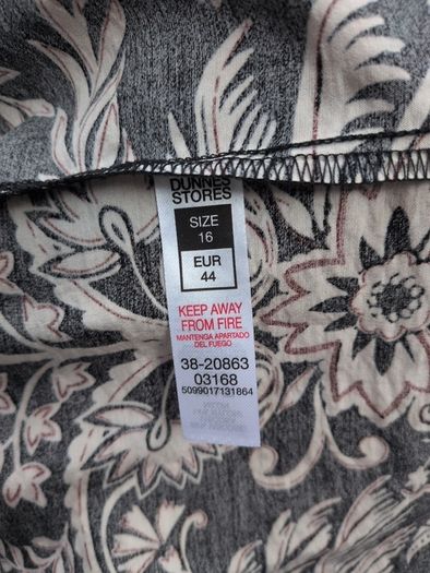 Dunnes Stores Printed Dress.  S.16.  B.N.W.T.