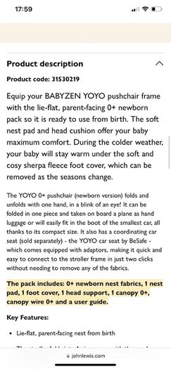 Baby Zen Newborn Winter Pack for Baby Zen Yoyo stroller