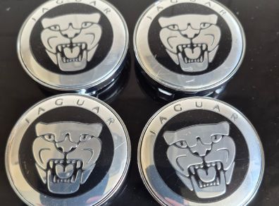 Jaguar caps BLACK (For Aftermarket) FREE POST