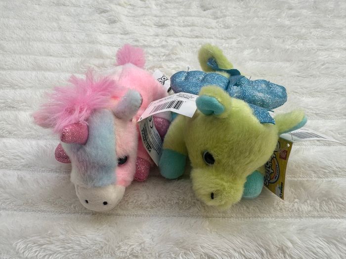 Russ Petooties Pets Rainbow Unicorn and Dragon Plush approx. 5 Please see photos