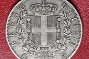 1870 Italy  M BN 5 Lire  - Victor Emmanuel II Silver coin