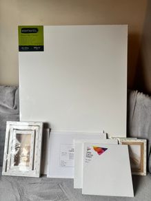 Artist canvases and panels for oil or acrylic painting