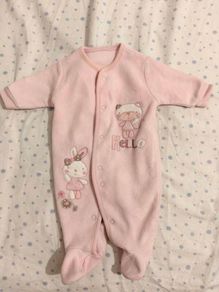 baby girl fleece pramsuit