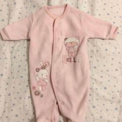 baby girl fleece pramsuit