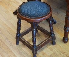 Vintage Oak Pub Stool - 8 Available