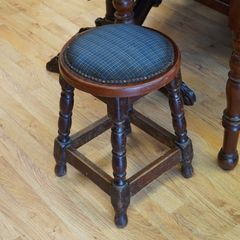 Vintage Oak Pub Stool - 8 Available