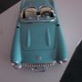Vintage Burago 1957 Chevolet Corvette Convertible Coupe Baby Blue Image 2