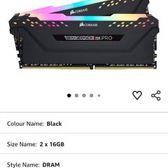 32gb 2x16 vengeance ddr4 Pro BRAND NEW