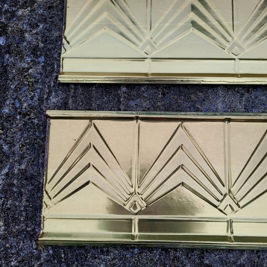 Vintage set of six 3ft embossed wall panels