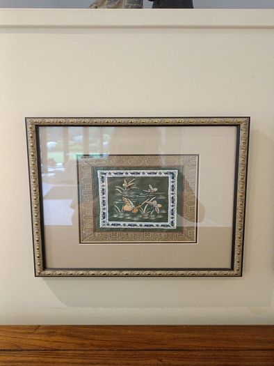 set Chinese embroidery art 30cm sq
