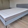 As New - Beautiful Sturdy Grey Fabric 4Ft 6 Double Bed Frame - Can Deliver Image 3