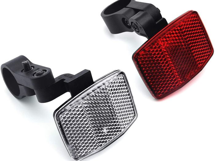 MFC PRO Quality Bike Front&Rear Reflectors Kit for Handlebar and Seatpost (RED+White)