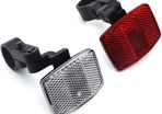 MFC PRO Quality Bike Front&Rear Reflectors Kit for Handlebar and Seatpost (RED+White)
