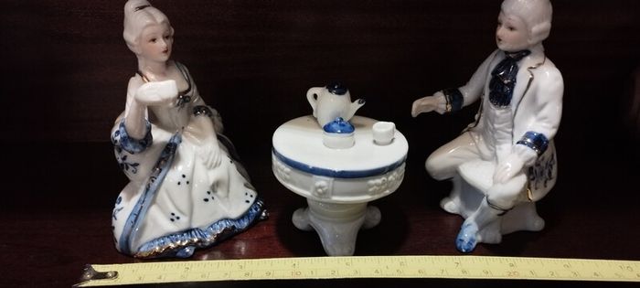 Vintage Porcelain afternoon tea figurines set