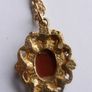 Vintage Hand Carved Cameo Necklace Gold Tone 21 Inch Chain Image 5