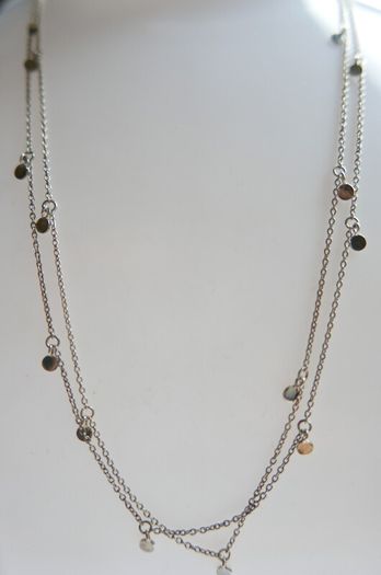 Vintage Sterling Silver 925 Long Dangles Charms Necklace  Length 19" - 4,6g