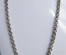 Vintage Sterling Silver 925 Heavy Rolo chain. Length 17" Weight 18,26g. Good quality. C1990s. Hallmark 925