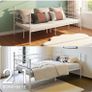 90 x 190cm Day Bed Frame, Single Bed with Headboard and Slatted Frame Image 3